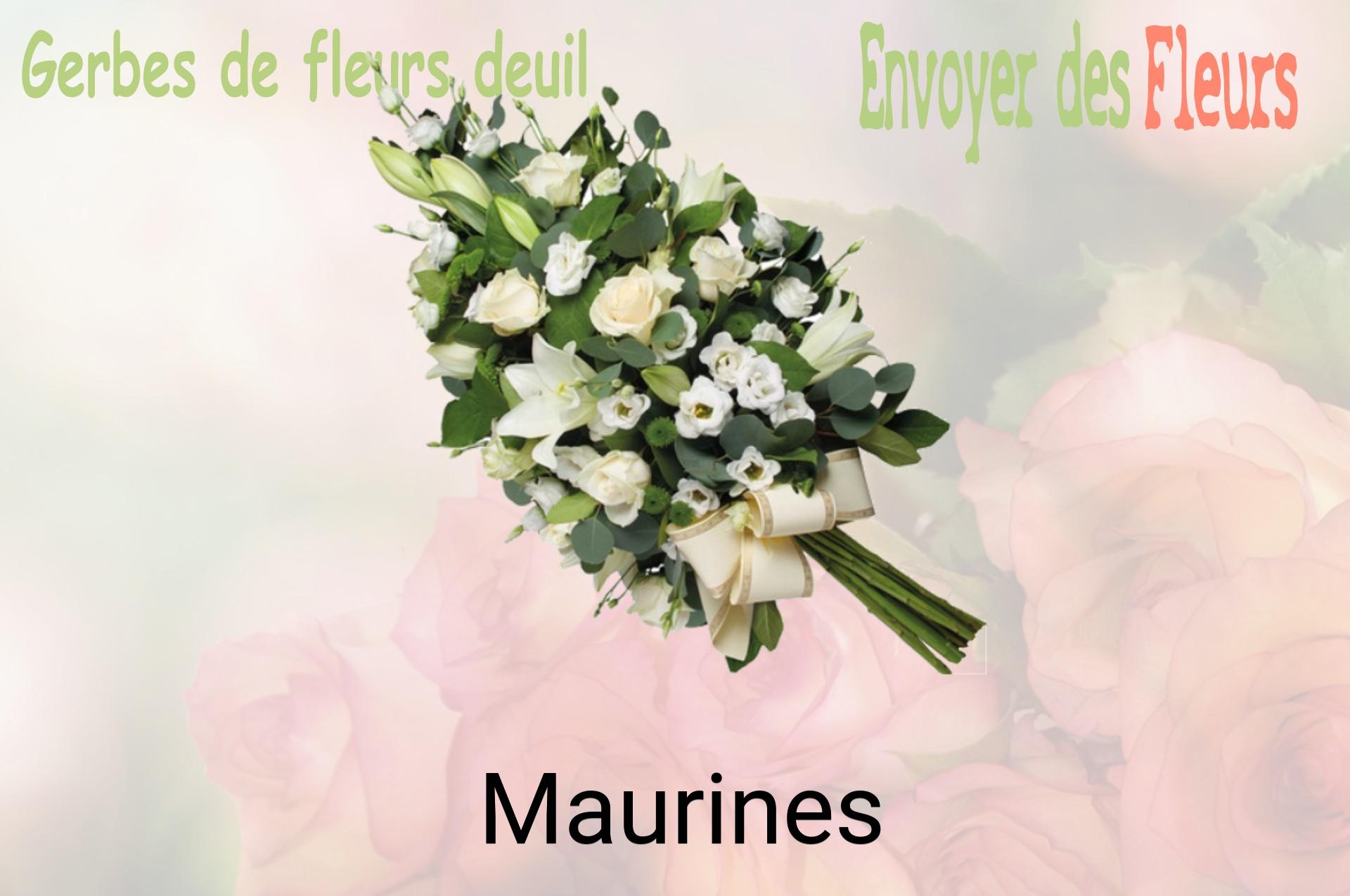 Gerbe de fleurs de deuil livrée à Maurines